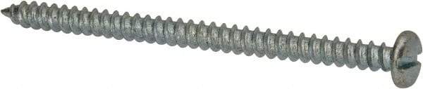 Value Collection - #8 Pan Head Slotted Sheet Metal Screw - Steel, 2-1/2" Length Under Head, Grade 2 - Benchmark Tooling