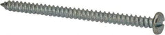 Value Collection - #8 Pan Head Slotted Sheet Metal Screw - Steel, 2-1/2" Length Under Head, Grade 2 - Benchmark Tooling