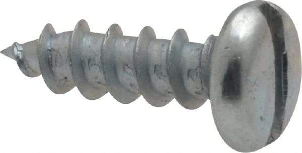 Value Collection - #10 Pan Head Slotted Sheet Metal Screw - Steel, 5/8" Length Under Head, Grade 2 - Benchmark Tooling