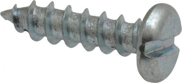 Value Collection - #10 Pan Head Slotted Sheet Metal Screw - Steel, 3/4" Length Under Head, Grade 2 - Benchmark Tooling