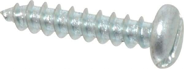Value Collection - #10 Pan Head Slotted Sheet Metal Screw - Steel, 1" Length Under Head, Grade 2 - Benchmark Tooling
