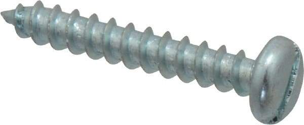 Value Collection - #10 Pan Head Slotted Sheet Metal Screw - Steel, 1-1/4" Length Under Head, Grade 2 - Benchmark Tooling