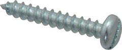Value Collection - #10 Pan Head Slotted Sheet Metal Screw - Steel, 1-1/4" Length Under Head, Grade 2 - Benchmark Tooling