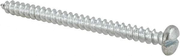 Value Collection - #10 Pan Head Slotted Sheet Metal Screw - Steel, 2-1/2" Length Under Head, Grade 2 - Benchmark Tooling