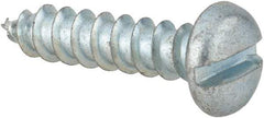 Value Collection - #12 Pan Head Slotted Sheet Metal Screw - Steel, 7/8" Length Under Head, Grade 2 - Benchmark Tooling