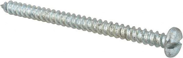 Made in USA - #12 Pan Head Slotted Sheet Metal Screw - Steel, 3" Length Under Head, Grade 2 - Benchmark Tooling
