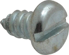 Value Collection - #14 Pan Head Slotted Sheet Metal Screw - Steel, 1/2" Length Under Head, Grade 2 - Benchmark Tooling