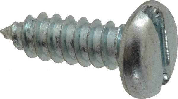 Value Collection - #14 Pan Head Slotted Sheet Metal Screw - Steel, 3/4" Length Under Head, Grade 2 - Benchmark Tooling