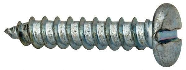 Value Collection - #14 Pan Head Slotted Sheet Metal Screw - Steel, 1-1/4" Length Under Head, Grade 2 - Benchmark Tooling