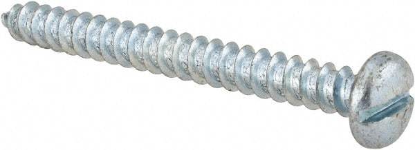 Value Collection - #14 Pan Head Slotted Sheet Metal Screw - Steel, 2-1/2" Length Under Head, Grade 2 - Benchmark Tooling
