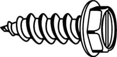 Value Collection - #4 Hex Washer Head Slotted Sheet Metal Screw - Steel, 3/8" Length Under Head, AISI 1016, ASME B18.6.3, ASME B18.6.4 & SAE J933, Grade 1016-1024 - Benchmark Tooling