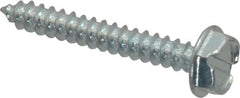 Value Collection - #6 Hex Washer Head Slotted Sheet Metal Screw - Steel, 1" Length Under Head, Grade 2 - Benchmark Tooling