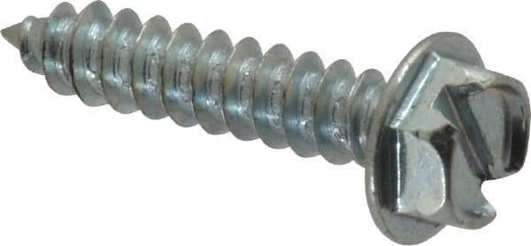 Value Collection - #8 Hex Washer Head Slotted Sheet Metal Screw - Steel, 3/4" Length Under Head, Grade 2 - Benchmark Tooling