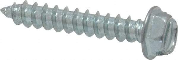 Value Collection - #8 Hex Washer Head Slotted Sheet Metal Screw - Steel, 1" Length Under Head, Grade 2 - Benchmark Tooling