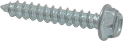 Value Collection - #8 Hex Washer Head Slotted Sheet Metal Screw - Steel, 1" Length Under Head, Grade 2 - Benchmark Tooling