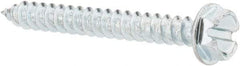 Value Collection - #8 Hex Washer Head Slotted Sheet Metal Screw - Steel, 1-1/2" Length Under Head, Grade 2 - Benchmark Tooling