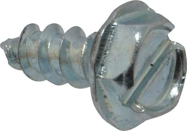 Value Collection - #10 Hex Washer Head Slotted Sheet Metal Screw - Steel, 1/2" Length Under Head, Grade 2 - Benchmark Tooling