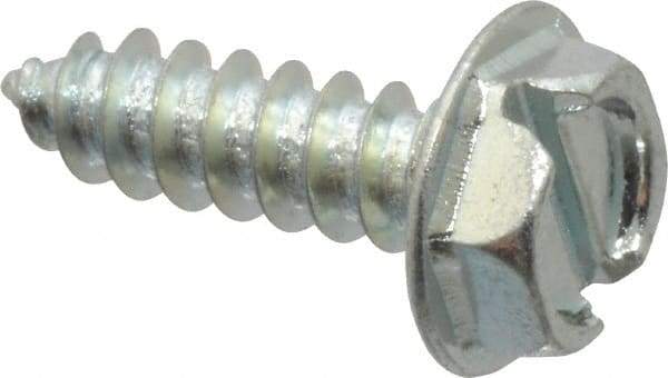 Value Collection - #10 Hex Washer Head Slotted Sheet Metal Screw - Steel, 5/8" Length Under Head, Grade 2 - Benchmark Tooling