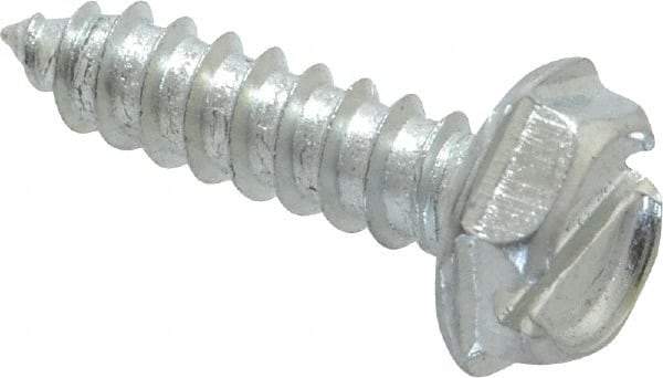 Value Collection - #10 Hex Washer Head Slotted Sheet Metal Screw - Steel, 3/4" Length Under Head, Grade 2 - Benchmark Tooling