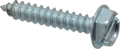 Value Collection - #10 Hex Washer Head Slotted Sheet Metal Screw - Steel, 1" Length Under Head, Grade 2 - Benchmark Tooling