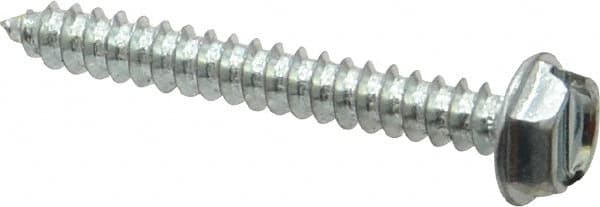 Value Collection - #10 Hex Washer Head Slotted Sheet Metal Screw - Steel, 1-1/2" Length Under Head, Grade 2 - Benchmark Tooling