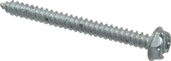 Value Collection - #10 Hex Washer Head Slotted Sheet Metal Screw - Steel, 2" Length Under Head, Grade 2 - Benchmark Tooling