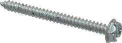 Value Collection - #10 Hex Washer Head Slotted Sheet Metal Screw - Steel, 2" Length Under Head, Grade 2 - Benchmark Tooling