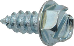 Value Collection - #12 Hex Washer Head Slotted Sheet Metal Screw - Steel, 1/2" Length Under Head, Grade 2 - Benchmark Tooling