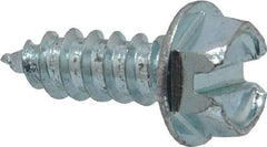 Value Collection - #12 Hex Washer Head Slotted Sheet Metal Screw - Steel, 5/8" Length Under Head, Grade 2 - Benchmark Tooling