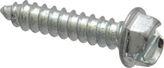 Value Collection - #12 Hex Washer Head Slotted Sheet Metal Screw - Steel, 1" Length Under Head, Grade 2 - Benchmark Tooling