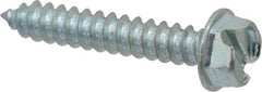 Value Collection - #12 Hex Washer Head Slotted Sheet Metal Screw - Steel, 1-1/4" Length Under Head, Grade 2 - Benchmark Tooling