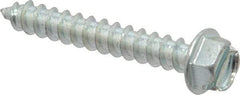 Value Collection - #12 Hex Washer Head Slotted Sheet Metal Screw - Steel, 1-1/2" Length Under Head, Grade 2 - Benchmark Tooling