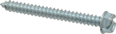 Value Collection - #12 Hex Washer Head Slotted Sheet Metal Screw - Steel, 2" Length Under Head, Grade 2 - Benchmark Tooling