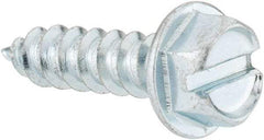 Value Collection - #14 Hex Washer Head Slotted Sheet Metal Screw - Steel, 1" Length Under Head, Grade 2 - Benchmark Tooling