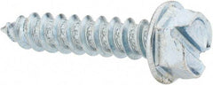 Value Collection - #14 Hex Washer Head Slotted Sheet Metal Screw - Steel, 1-1/4" Length Under Head, Grade 2 - Benchmark Tooling