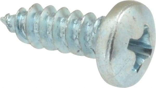 Value Collection - #8 Pan Head Phillips Sheet Metal Screw - Steel, 1/2" Length Under Head, Grade 2 - Benchmark Tooling