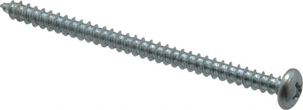 Value Collection - #8 Pan Head Phillips Sheet Metal Screw - Steel, 2-1/2" Length Under Head, Grade 2 - Benchmark Tooling