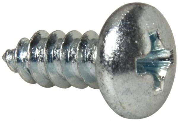 Value Collection - #10 Pan Head Phillips Sheet Metal Screw - Steel, 1/2" Length Under Head, Grade 2 - Benchmark Tooling