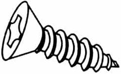 Value Collection - #4 Flat Head Phillips Sheet Metal Screw - Stainless Steel, 1" OAL, Grade 18-8 - Benchmark Tooling