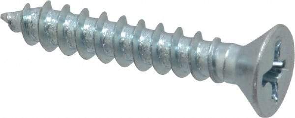 Value Collection - #8 Flat Head Phillips Sheet Metal Screw - Steel, 1" OAL, Grade 2 - Benchmark Tooling