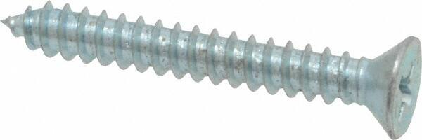 Value Collection - #8 Flat Head Phillips Sheet Metal Screw - Steel, 1-1/4" OAL, Grade 2 - Benchmark Tooling