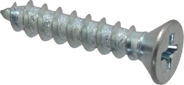 Value Collection - #10 Flat Head Phillips Sheet Metal Screw - Steel, 1" OAL, Grade 2 - Benchmark Tooling