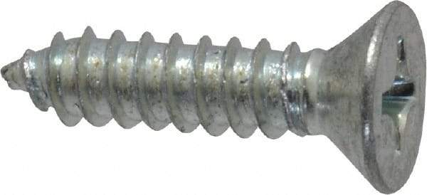 Value Collection - #14 Flat Head Phillips Sheet Metal Screw - Steel, 1" OAL, Grade 2 - Benchmark Tooling