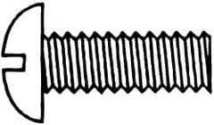 Value Collection - #5-40 UNC, 7/16" Length Under Head Slotted Drive Machine Screw - Round Head, Grade J82 Steel, Zinc-Plated Finish, Without Washer - Benchmark Tooling