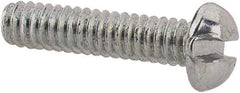 Value Collection - #2-56 UNC, 3/8" Length Under Head Slotted Drive Machine Screw - Round Head, Alloy Steel, Zinc-Plated Finish, Without Washer - Benchmark Tooling