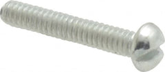 Value Collection - #2-56 UNC, 1/2" Length Under Head Slotted Drive Machine Screw - Round Head, Grade J82 Steel, Zinc-Plated Finish, Without Washer - Benchmark Tooling