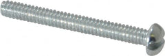 Value Collection - #2-56 UNC, 3/4" Length Under Head Slotted Drive Machine Screw - Round Head, Alloy Steel, Zinc-Plated Finish, Without Washer - Benchmark Tooling