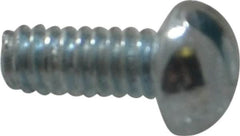 Value Collection - #3-48 UNC, 1/4" Length Under Head Slotted Drive Machine Screw - Round Head, Alloy Steel, Zinc-Plated Finish, Without Washer - Benchmark Tooling