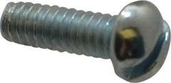 Value Collection - #3-48 UNC, 5/16" Length Under Head Slotted Drive Machine Screw - Round Head, Grade J82 Steel, Zinc-Plated Finish, Without Washer - Benchmark Tooling
