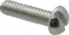 Value Collection - #3-48 UNC, 3/8" Length Under Head Slotted Drive Machine Screw - Round Head, Grade J82 Steel, Zinc-Plated Finish, Without Washer - Benchmark Tooling